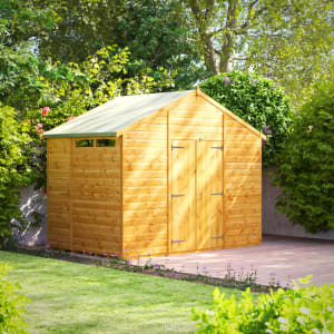 Power Sheds Double Door Apex Shiplap Dip Treated Security Shed - 6 x 10ft