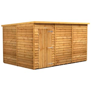 Power Sheds Pent Overlap Dip Treated Windowless Shed - 12 x 8ft