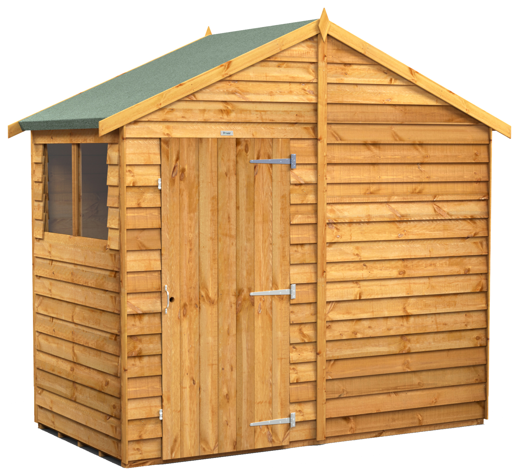 Power Sheds Apex Overlap Dip Treated Shed - 4 x 8ft