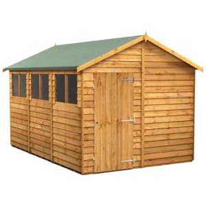 Power Sheds Apex Overlap Dip Treated Shed - 12 x 8ft