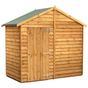 Power Sheds Apex Overlap Dip Treated Windowless Shed - 4 x 8ft