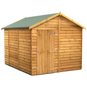 Power Sheds Apex Overlap Dip Treated Windowless Shed - 10 x 8ft