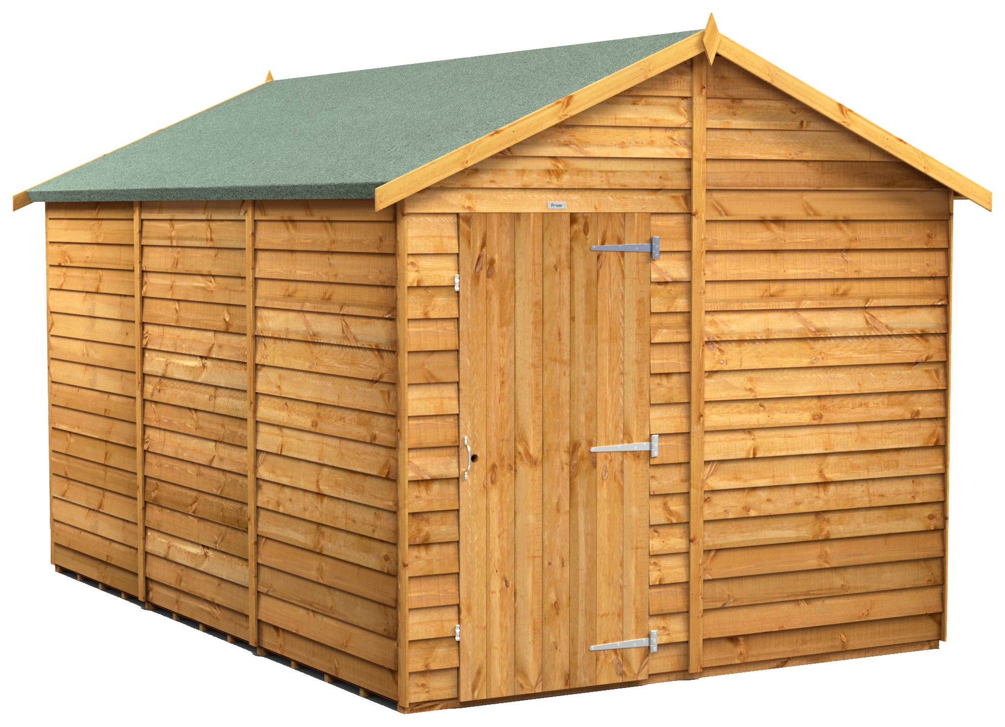 Power Sheds 12 x 8ft Apex Overlap Dip Treated Windowless Shed