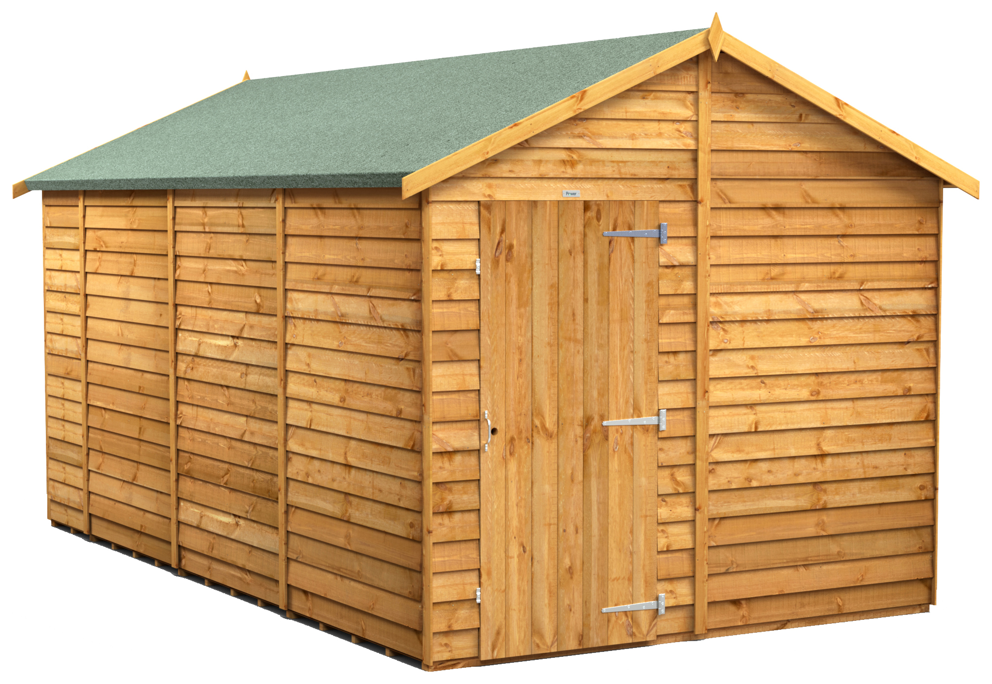 Power Sheds 14 x 8ft Apex Overlap Dip Treated Windowless Shed