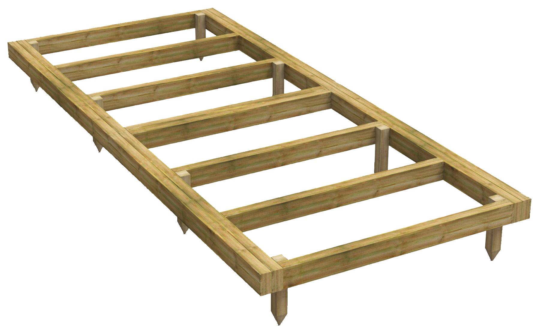Power Sheds Pressure Treated Garden Building Base Kit - 4 x 10ft