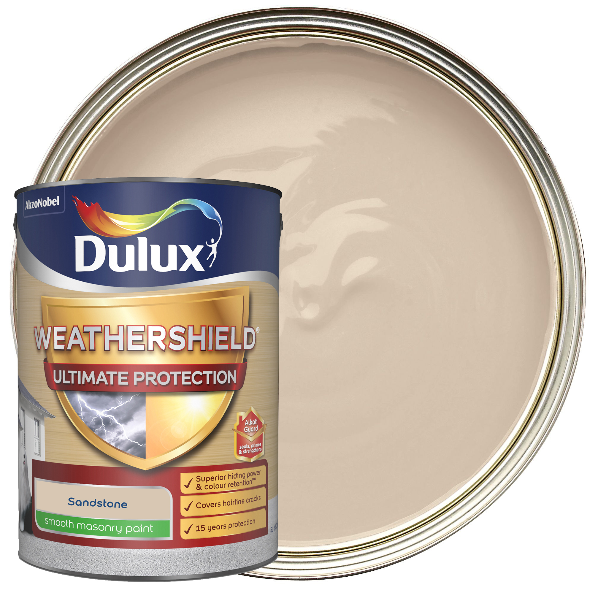 Dulux Weathershield Ultimate Protect Smooth Masonry Paint - Sandstone - 5L