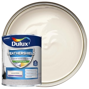 Dulux Weathershield Quick Dry Satin Paint - Almond White - 750ml