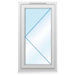Euramax uPVC White Left Side Hung Casement Window - 610 x 1010mm