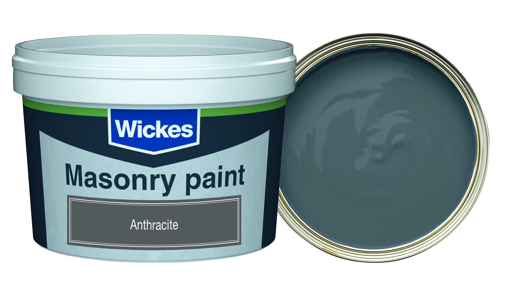 Wickes Smooth Masonry Paint - Anthracite Grey - 250ml