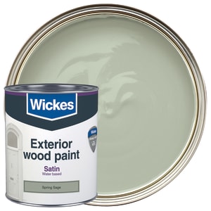 Wickes Exterior Satin Paint - Spring Sage - 750ml