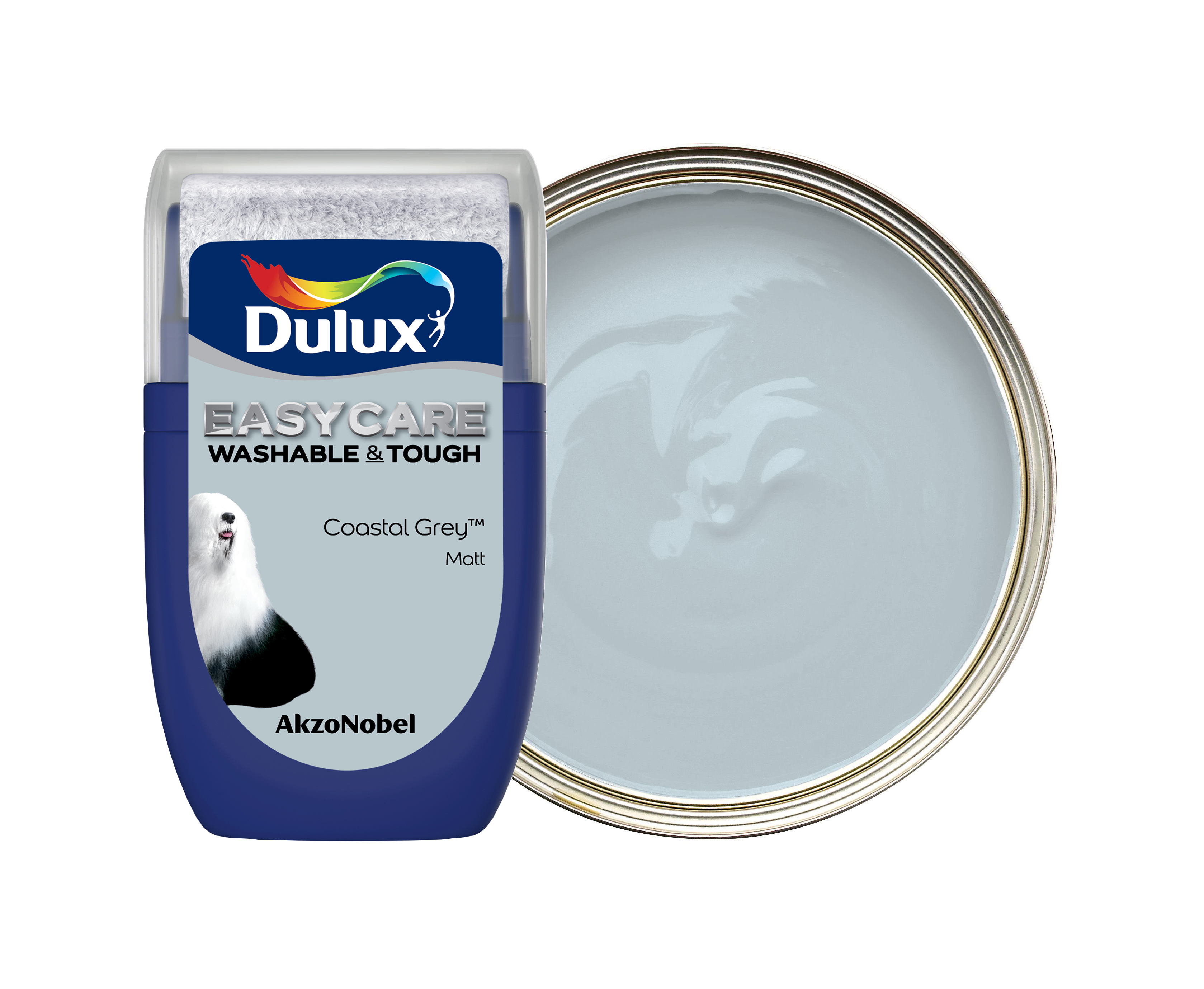 Dulux Easycare Washable & Tough Paint Tester Pot - Coastal Grey - 30ml
