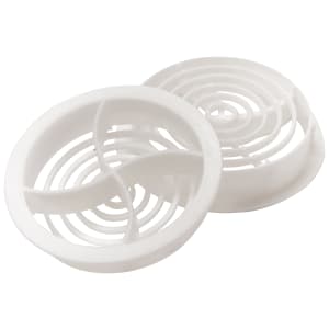 Wickes Round Soffit Vent White - 70mm
