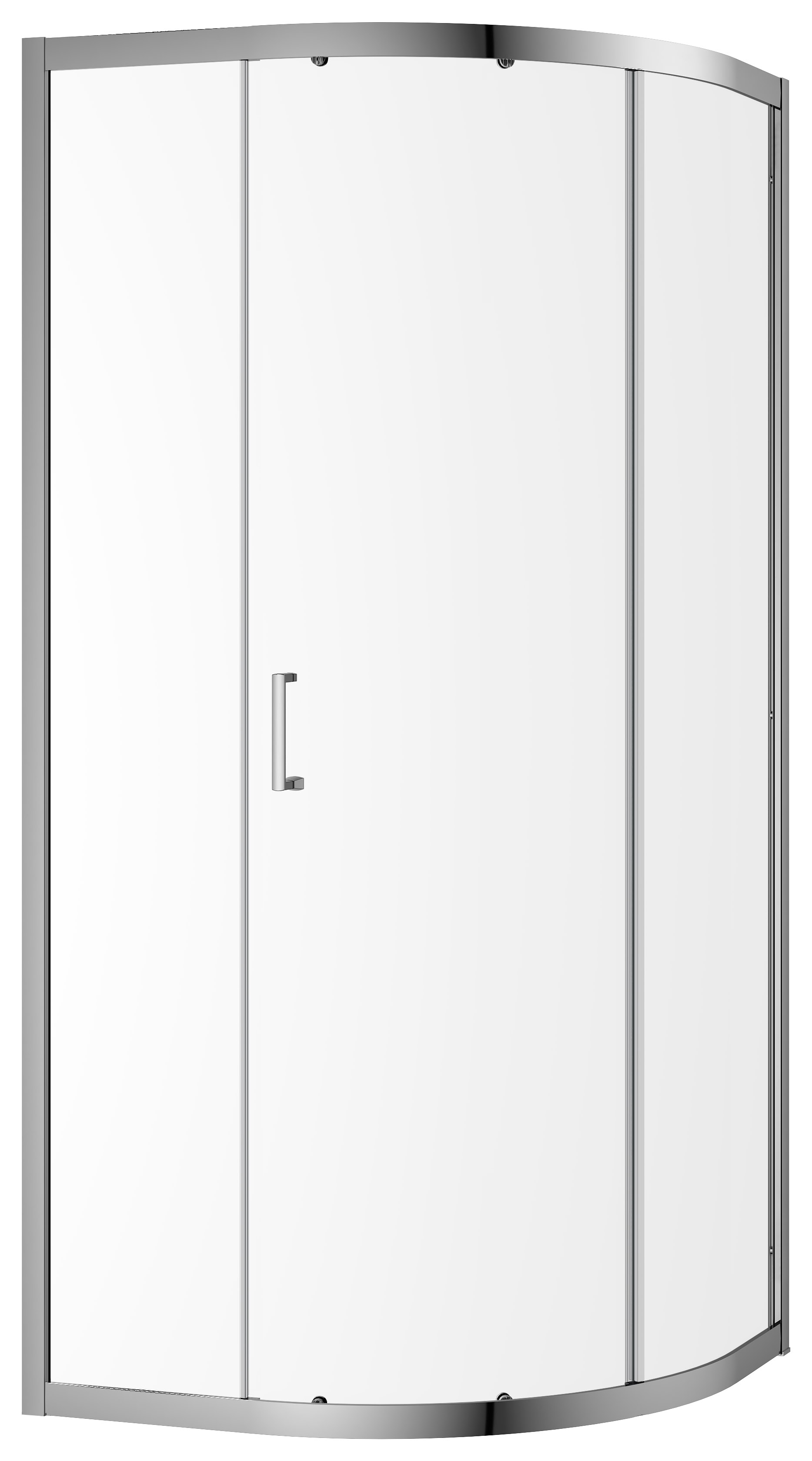 Nexa By Merlyn 6mm Right Hand Framed Chrome Offset Quadrant Double Door Shower Enclosure Only - 900 x 760mm - Includes Tray