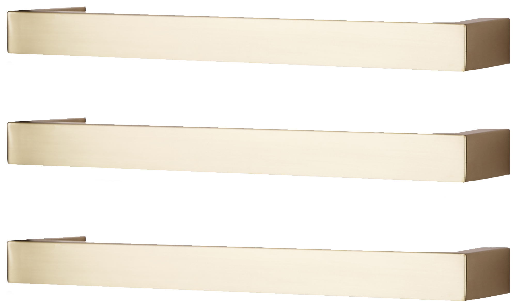 Towelrads Elcot Brushed Brass Dry Electric Towel Bars - 450mm