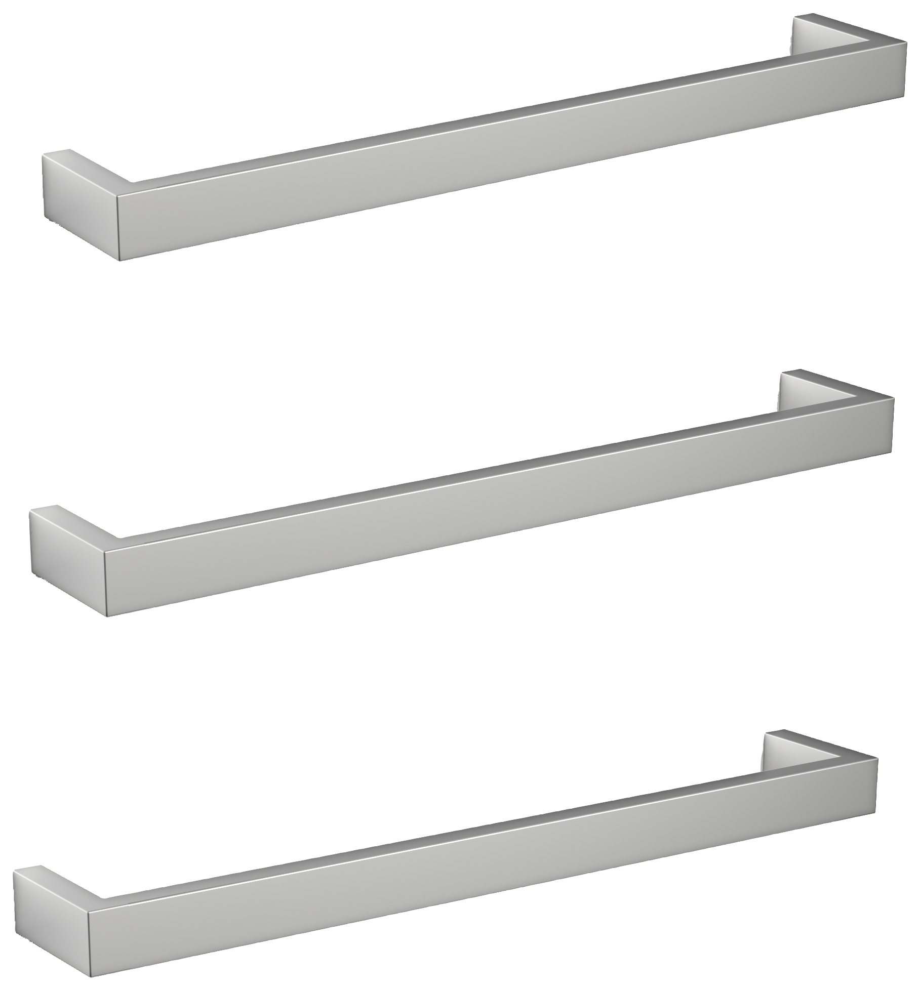 Towelrads Elcot Brushed Stainless Dry Electric Towel Bars - 630mm