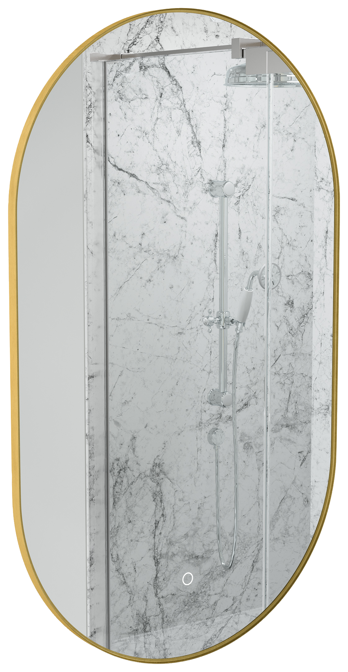 Sensio Nebula Brass Colour Changing LED Bathroom Mirror - 500 x 800mm