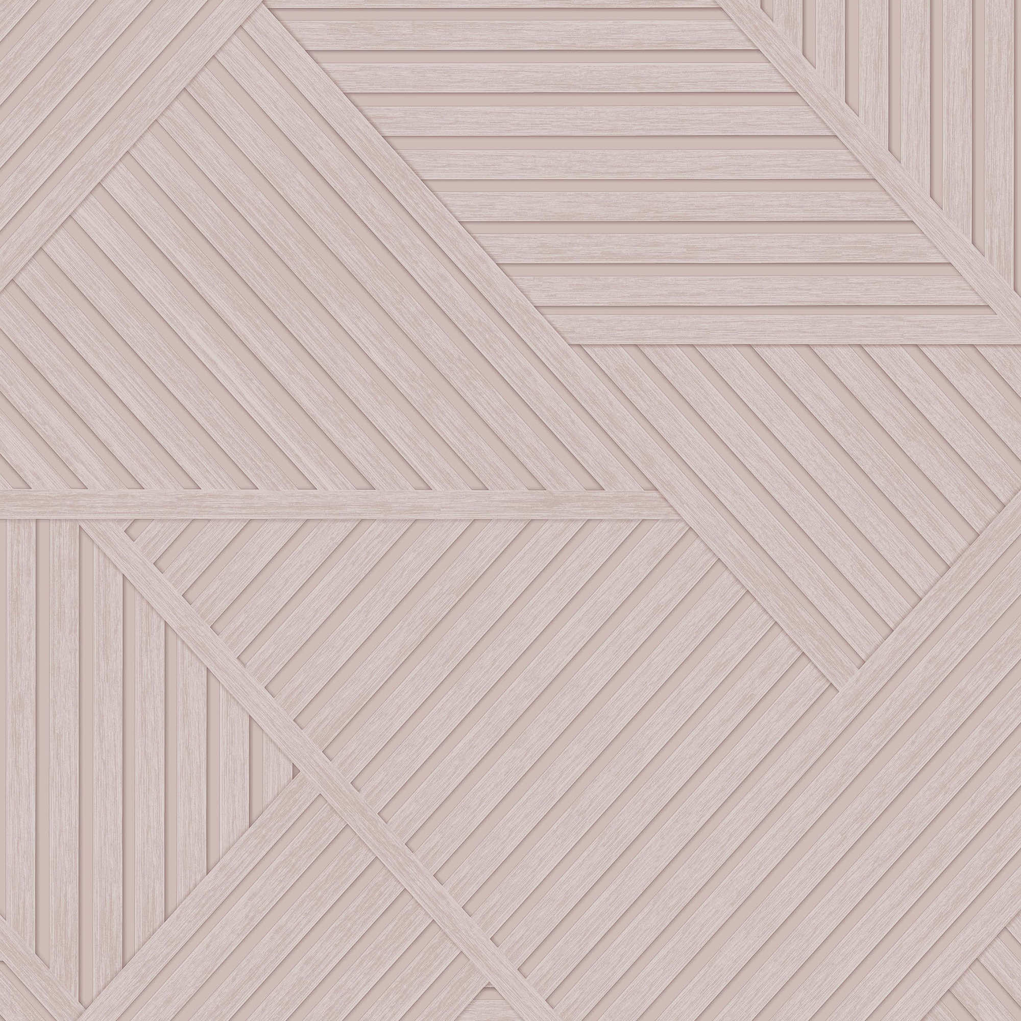 Holden Decor Wood Geometric Pink Wallpaper - 10.05m x 53cm