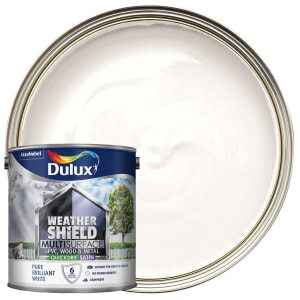 Dulux Weathershield Multi-Surface Paint - Pure Brilliant White - 2.5L