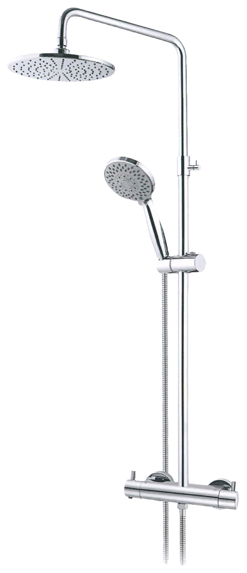 Hadleigh Wall Mounted Dual Outlet Shower Mixer - Chrome