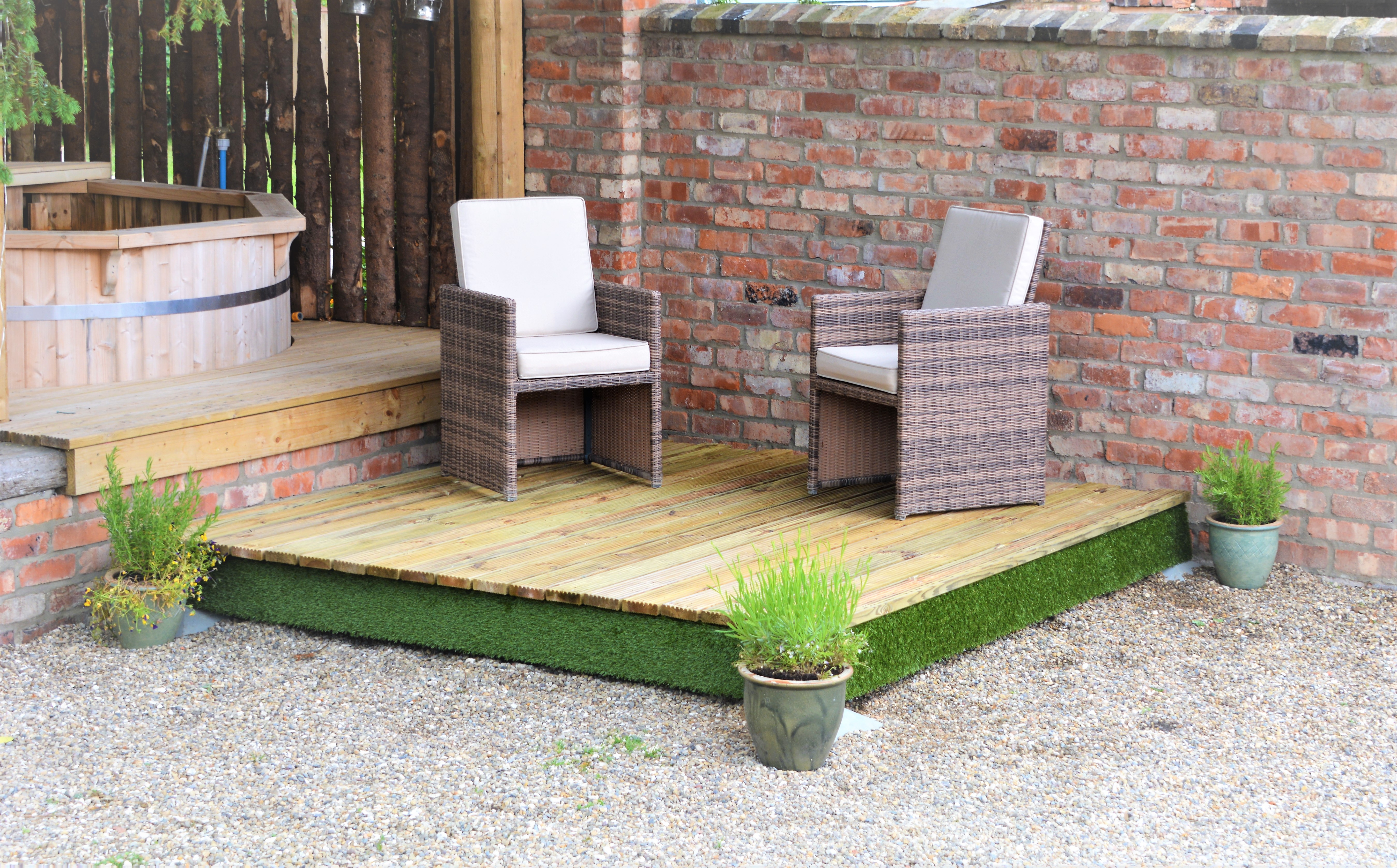 Swift Deck Self-Assembly Garden Decking Kit With Adjustable Foundations - 2.4 x 2.4m
