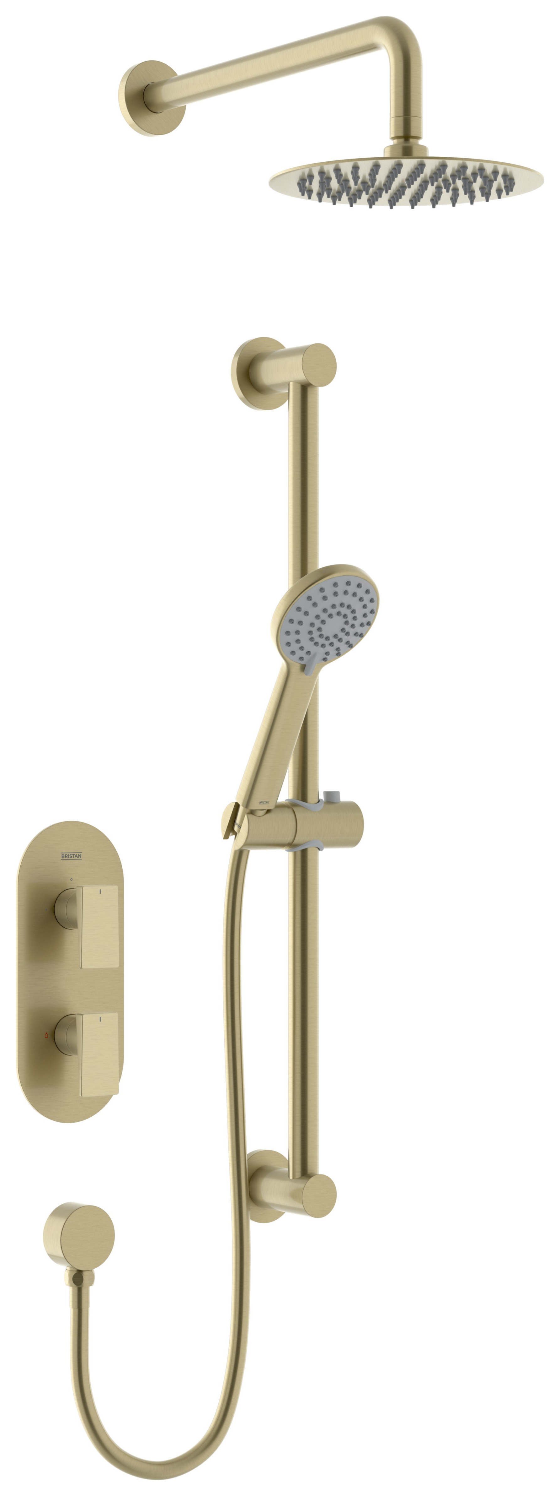 Bristan Frammento Recessed Dual Control Mixer Shower - Brushed Brass