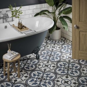 Wickes Boutique Atwood Patterned Matt Ceramic Wall & Floor Tile - 250 x 250mm