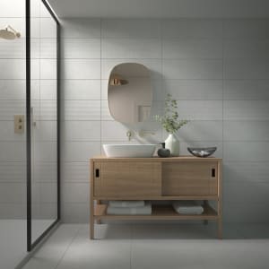 Wickes Boutique Calatrava Light Grey Matt Porcelain Floor Tile - 600 x 600mm