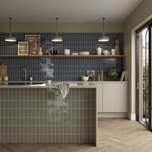 Wickes Boutique Cooper Ocean Gloss Ceramic Wall Tile - 130 x 65mm