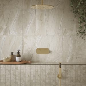 Wickes Boutique Harmony Natural Matt Porcelain Wall & Floor Tile - 600 x 300mm