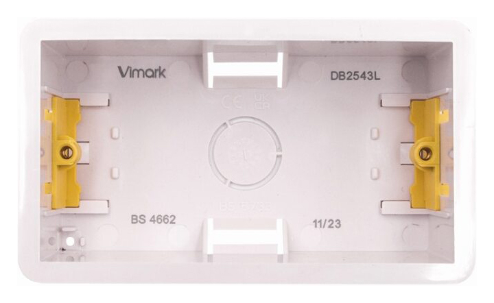 Vimark 2 Gang Dry Lining Knockout Box - 47mm