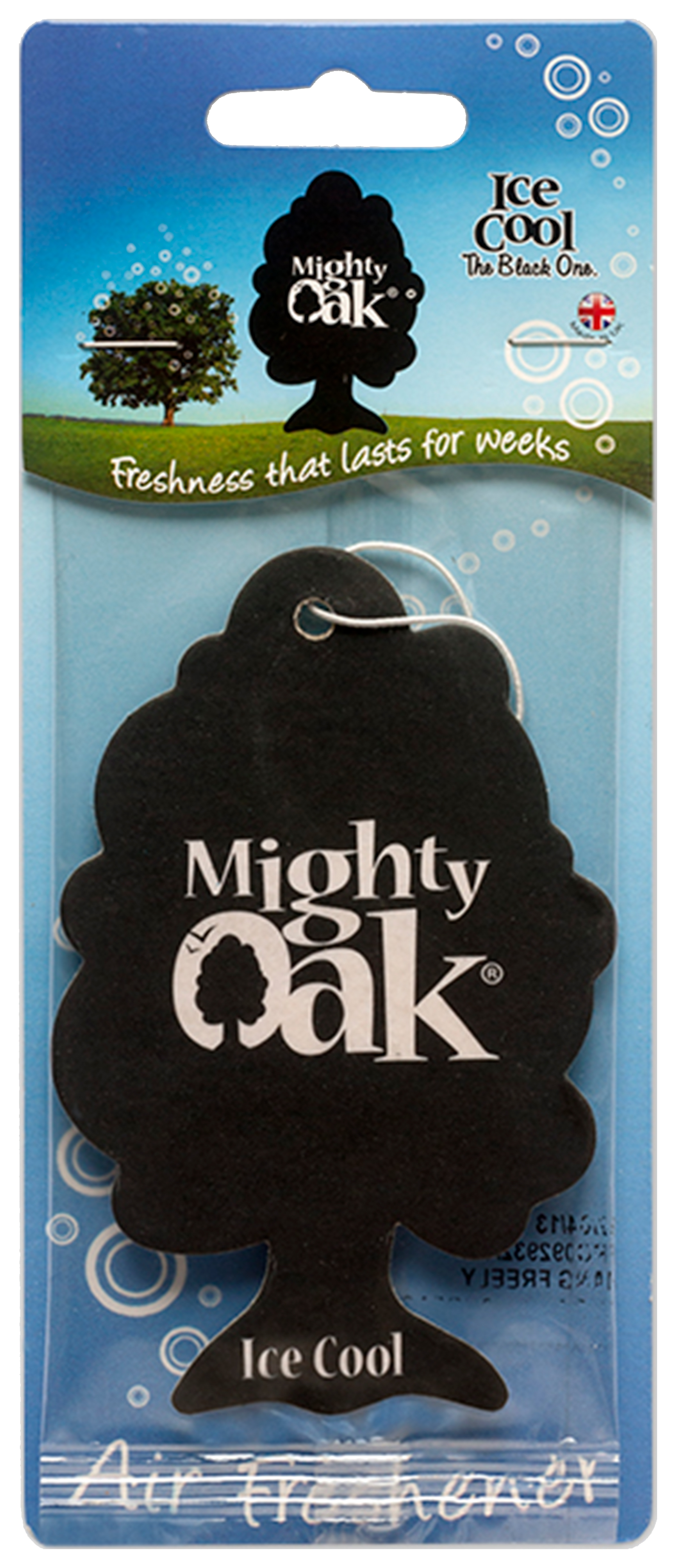 Mighty Oak MIC001 Single Carded Air Freshener - Black Ice