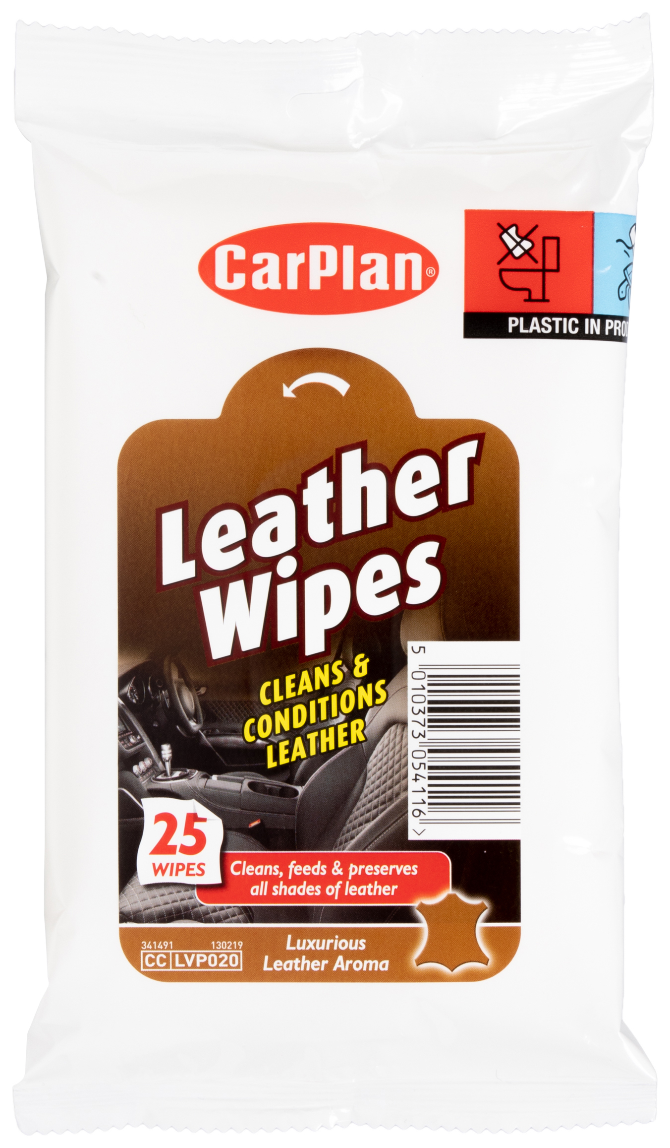 CarPlan Leather Wipes - Pack of 25