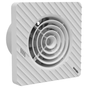 Sensio Drax White Wall Ventilation Fan with Aquilo Ventilation Ducting Kit - 100mm