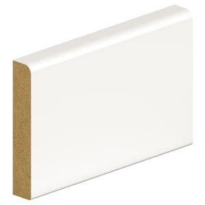 Wickes Pencil Round Fully Finished White Skirting - 14.5 x 94 x 2400mm