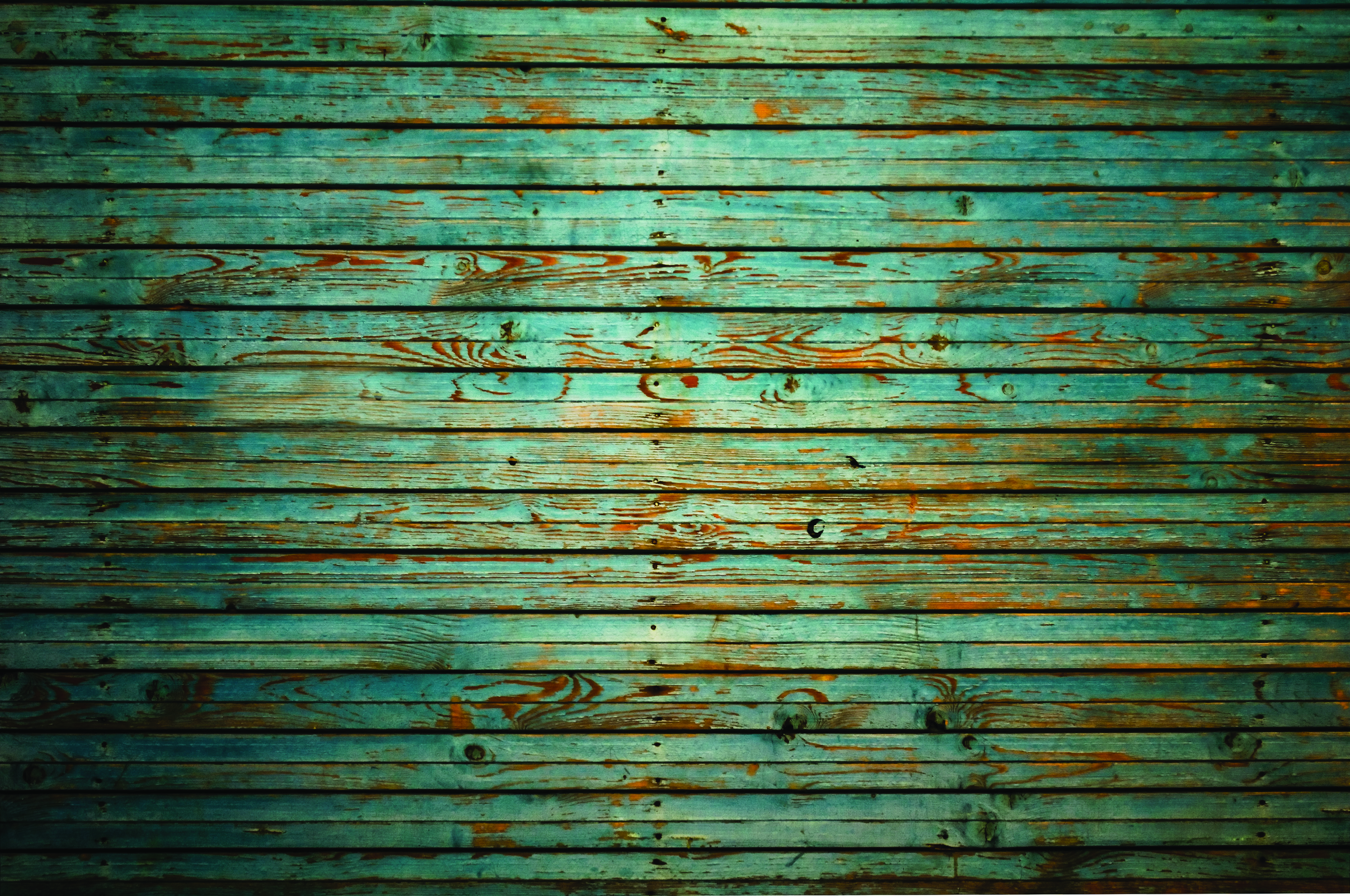 Origin Murals Rustic Wood Effect Blue Wall Mural - 3.5 x 2.8m
