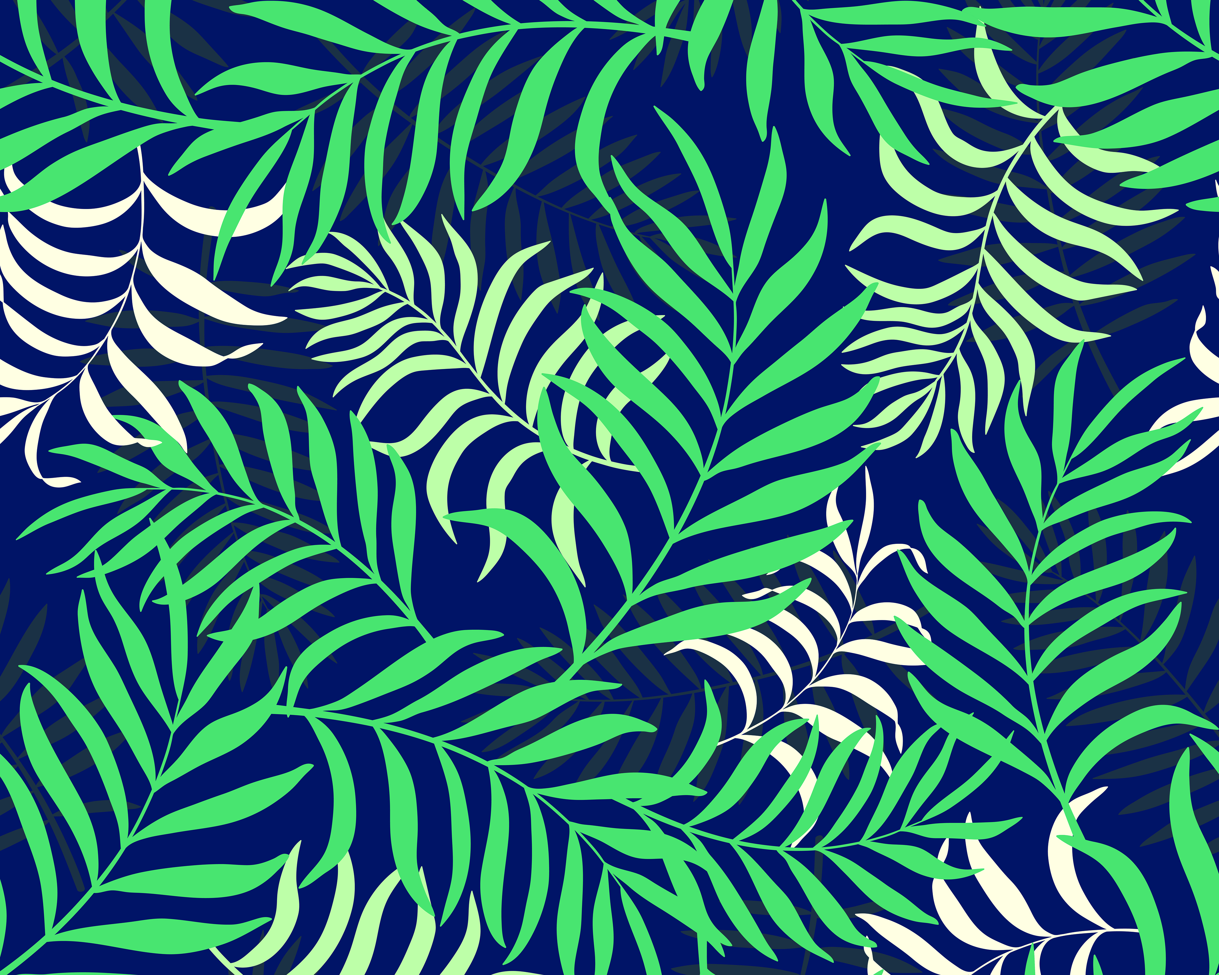 Origin Murals Exotic Jungle Leaves Green Wall Mural - 3.5 x 2.8m