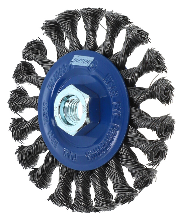 Norton Expert Twisted Knotted Steel Wire Stripping Wheel - 115mm
