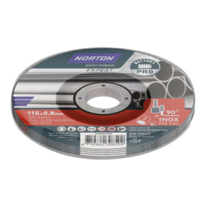 Norton Expert Metal/Inox Cutting Disc -115 x 0.8 x 22.23mm - Pack of 5
