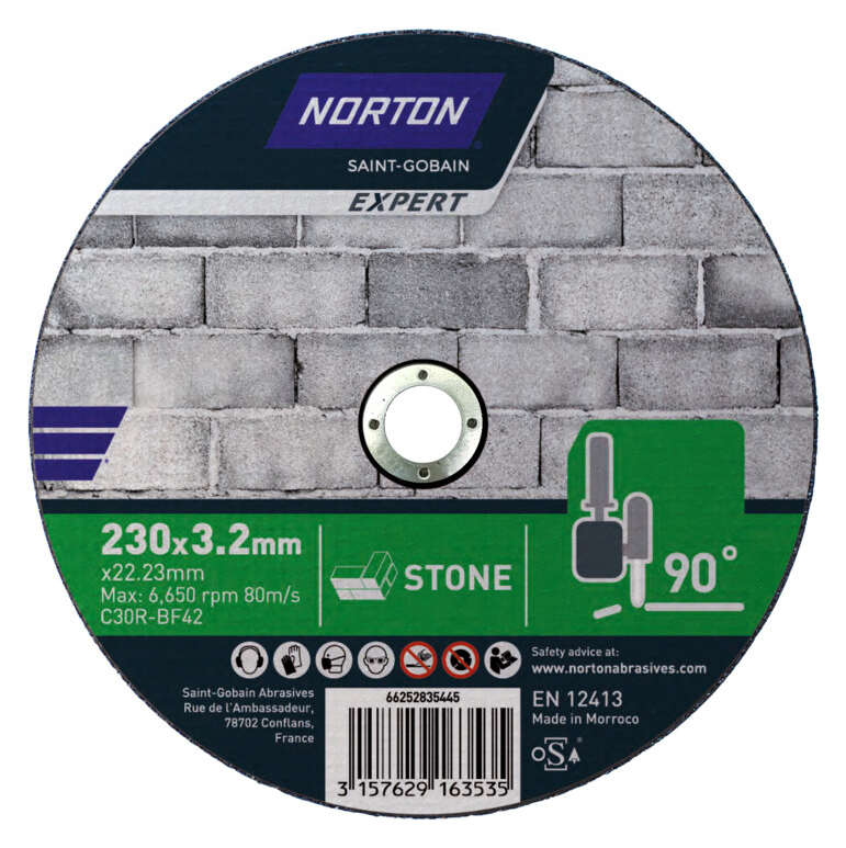 Norton Expert Stone Cutting Disc - 230 x 3.2 x 22.23mm