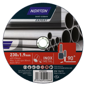 Norton Expert Steel/inox Cutting Disc - 230 x 1.9 x 22.23mm
