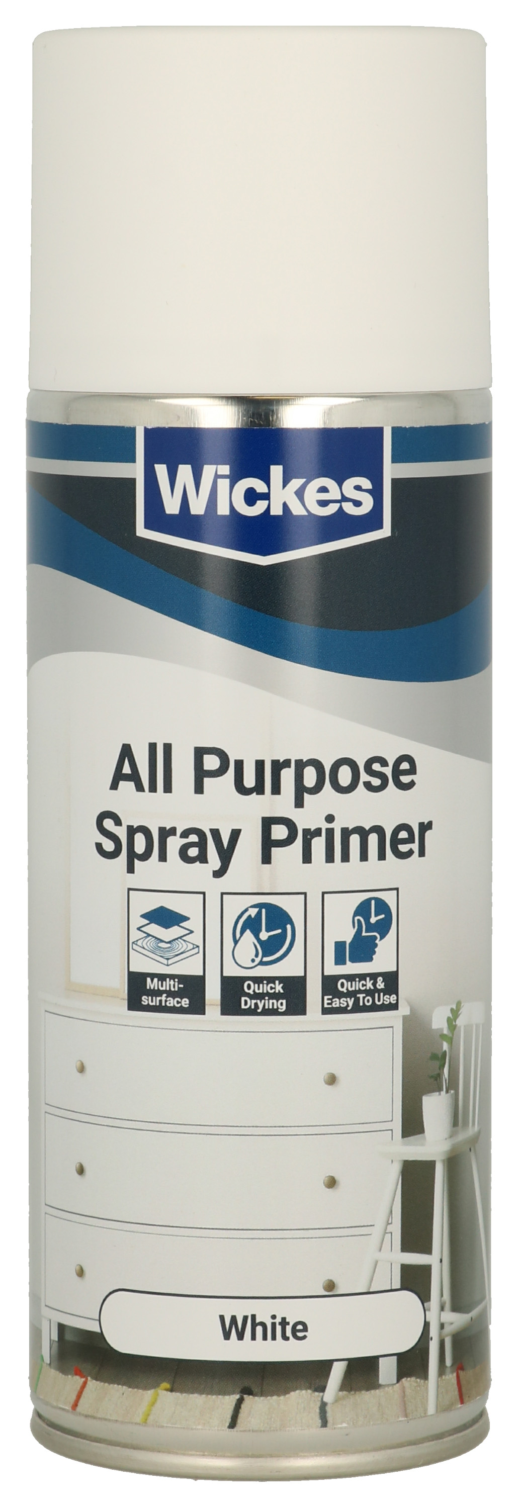 Wickes All Purpose White Primer Spray Paint - 400ml