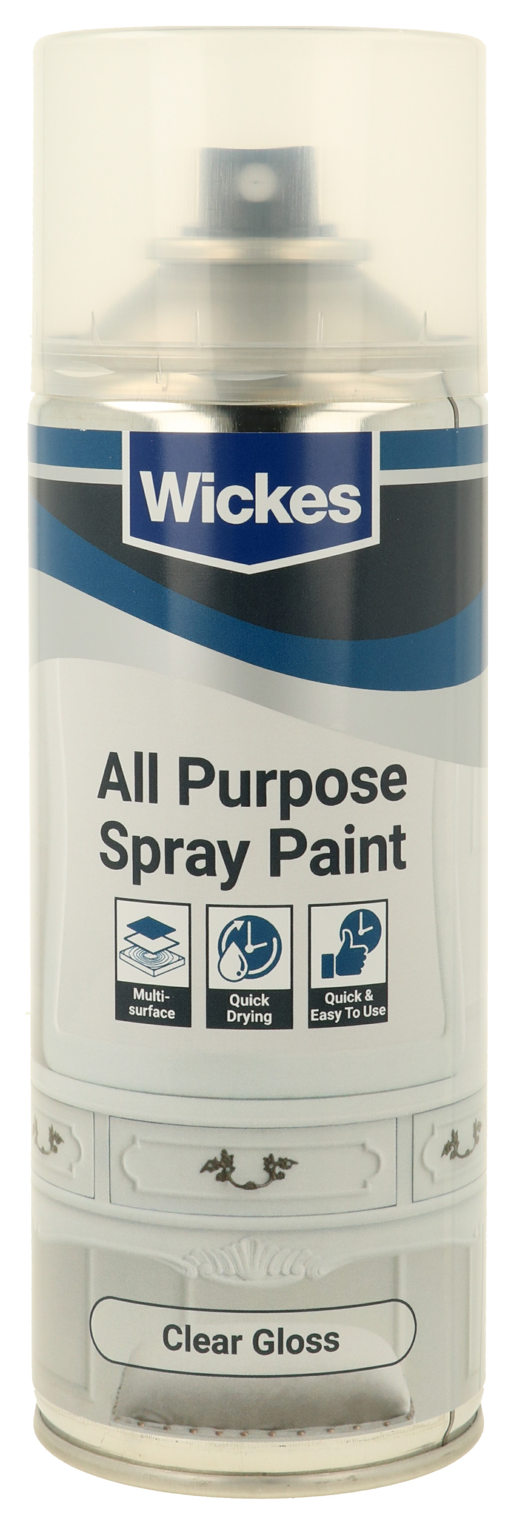 Wickes All Purpose Clear Gloss Spray Paint - 400ml