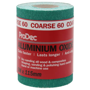 ProDec 60 Grit Aluminium Oxide Course Sandpaper Roll - 5m