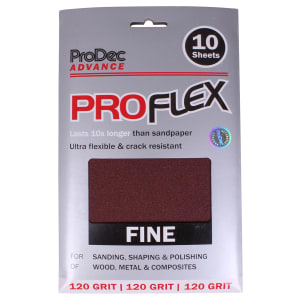 ProFlex Half Size Fine Sandpaper - 10 Sheets 230mm x 140mm