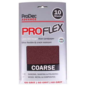 ProFlex Half Size Coarse Sandpaper - 10 Sheets 230mm x 140mm