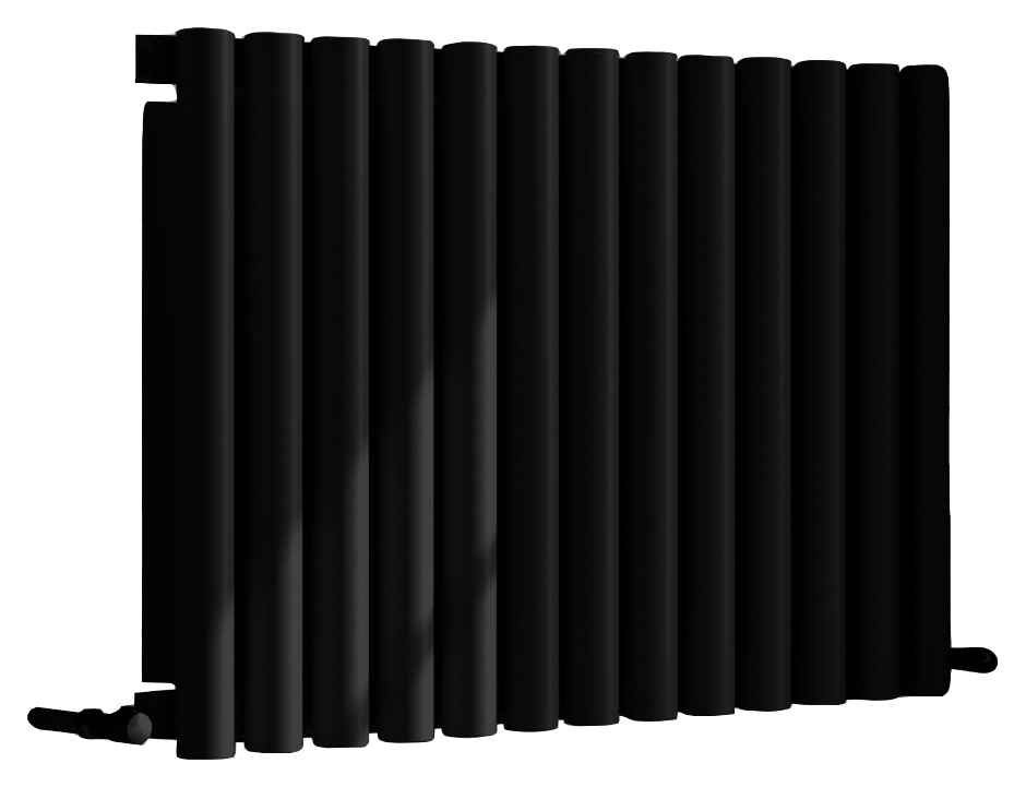 Towelrads Oxshott Black Horizontal Aluminium Designer Radiator - 600 x 975mm