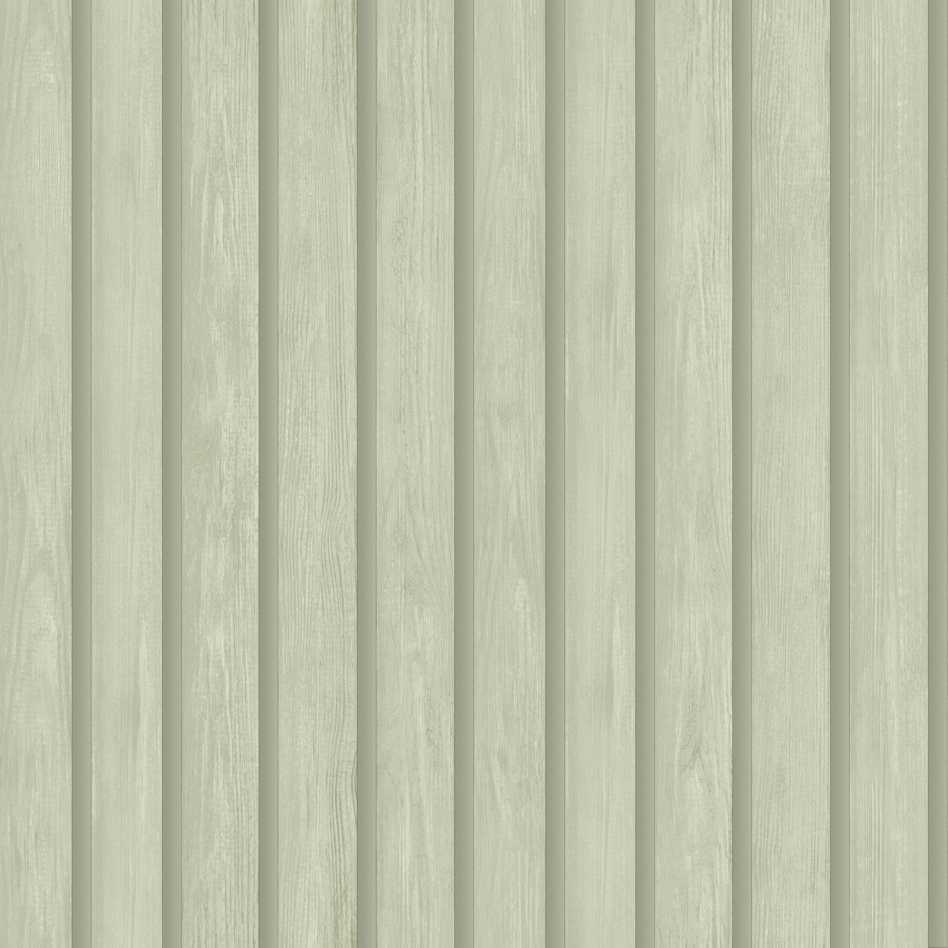 Holden Decor Wood Slat Soft Green Wallpaper - 10.05m x 53cm