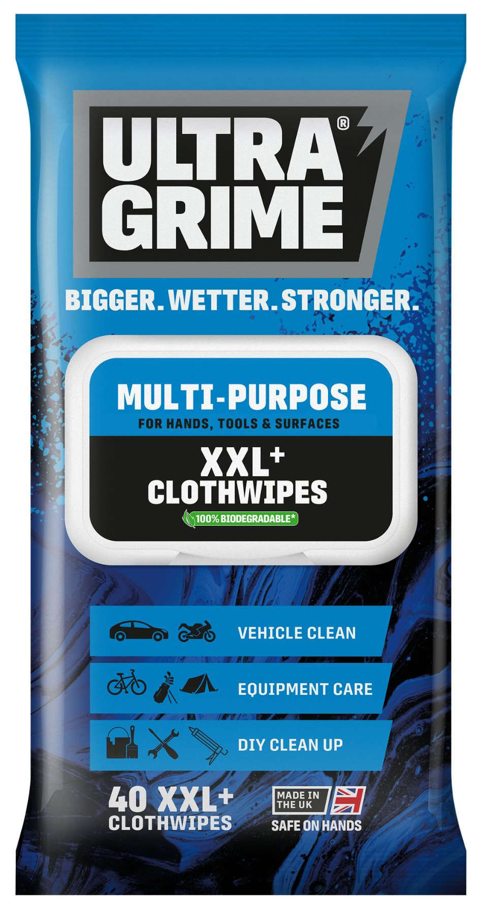 UltraGrime Multi-Purpose Original XXL+ Clothwipes - Pack of 40