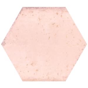 Wickes Boutique Wisteria Hexagon Rose Gloss Ceramic Wall Tile - Cut Sample