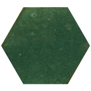 Wickes Boutique Wisteria Hexagon Green Gloss Ceramic Wall Tile - Cut Sample
